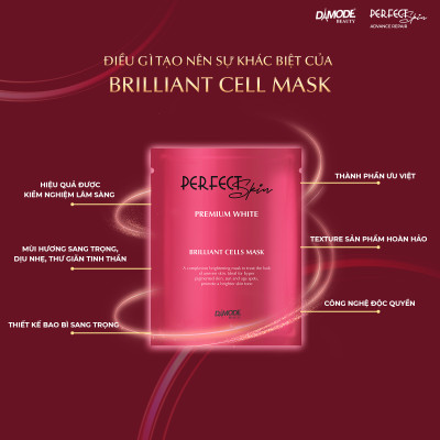 Mặt nạ tinh chất cô đặc cho da mờ da thâm da sạm BRILLIANT CELL MASK DAMODE 3 cái dùng thử 