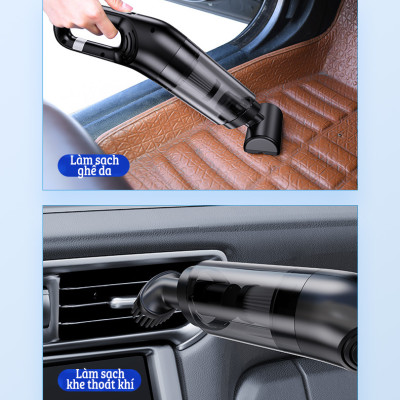 Máy Hút Bụi Cầm Tay Không Dây Damas DA113C - Lực Hút Mạnh Mẽ 16000PA - Đa Năng Hút Bụi Khô Và Ướt - Máy Hút Bụi Ô Tô, Hút Bụi Gia Đình - Hàng Chính Hãng