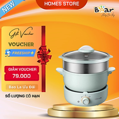 Nồi Điện Đa Năng BEAR DHG-B25Z1, Dung Tích 2.5L, Công Suất 800W - Hàng Chính Hãng