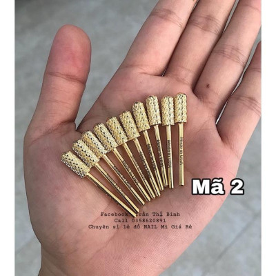 Đầu mài USA ( vàng), đầu mài móng tay có bo  đầu mài móng khong sợ chảy máu, mài phá, mài khoé, mài mịn, đầu mài Mỹ
