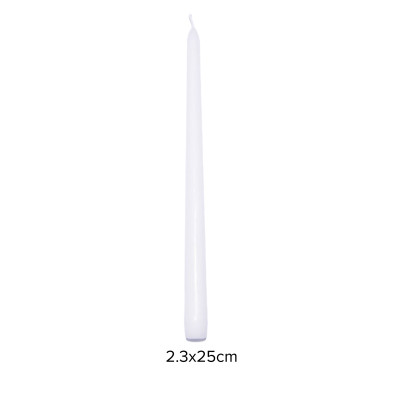 Hộp 6 Nến Thơm Taper Eden Candle FTRAMART EDC2331 cao 25cm (Trắng), phù hợp nhiều không gian trang trí