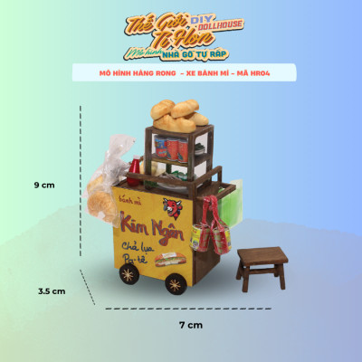 MÔ HÌNH TỰ LẮP RÁP DIY SÀI GÒN XƯA - XE BÁNH MÌ - HR04