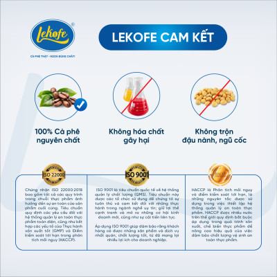 Cà phê nguyên hạt Đặc Biệt Lekofe 80% Robusta 20% Arabica Đắng đậm chua nhẹ Túi 1000gram