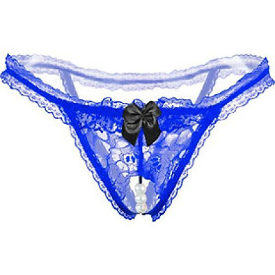 Quần lọt khe nữ nơ đen - xanh biển