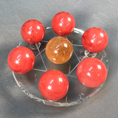 Đĩa cầu thất tinh hợp mệnh Thổ 15cm