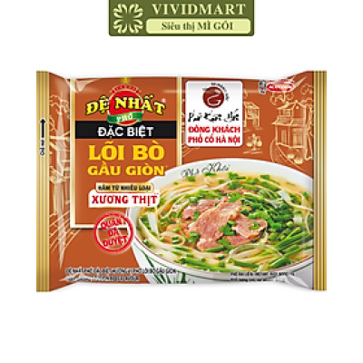 ACECOOK - Đệ Nhất phở đặc biệt lõi bò gầu giòn (không thịt), phở bò Đệ Nhất lõi bò gàu giòn ăn liền (67g/gói)