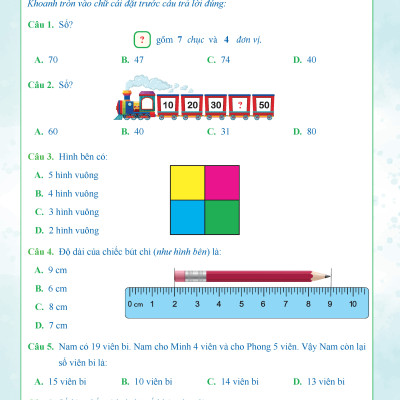 Combo Đề Kiểm Tra Toán, Tiếng Việt Lớp 1 - Cánh Diều (Tự Chọn Sách)