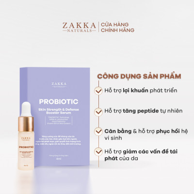 [GIFT] Tinh Chất Hỗ Trợ Khỏe Da Probiotic Skin Strength & Defense Booster Zakka Naturals 4ml
