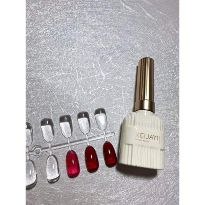 Sơn Thạch Đỏ Rượu Vang XEIJAYI 15ml, Độ Bám Dính Cao, Chai Vuông Nắp Vàng, Dễ Tạo Kiểu Móng Đẹp Làm Nail Hàn Quốc