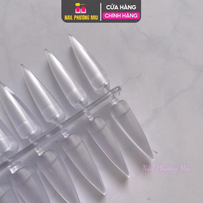 Vỉ Móng Mẫu 240 Móng Form Nhọn Tập Vẽ Tập Sơn, Nhựa Cao Cấp, Phù Hợp Học Viên Và Thợ Làm Nail, Gói 10 Vỉ 24 Móng Nữ