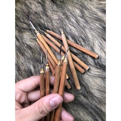 Cây Lấy Khóe Móng Cán Gỗ, Chất Liệu Gỗ Chắc Chắn, Đầu Lưỡi Thép Sắc Bén, Tiện Lợi Dành Cho Thợ Nail, Làm Nail Dễ Dàng