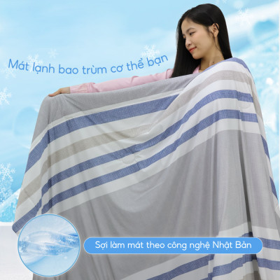 [CHĂN HÈ MÁT LẠNH] Mền lạnh I Cool Advance NIN House NM8035 1m6x2m1 | Chăn chần cotton Ice Silk