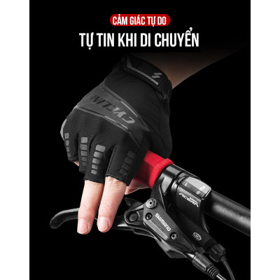 Găng Tay Bao Tay Xe Đạp Nửa Ngón Hở Chống Trơn Trượt Với Thiết Kế Thoáng Khí, Hút Mồ Hôi, Đàn Hồi Chống Sốc Cho Xe Đạp Thể Thao MTB, Địa Hình