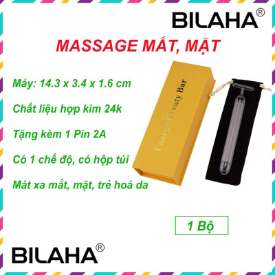 Máy Massage Mặt Hợp Kim 24k, Nâng Cơ Căng Da Mặt Chống Bọng Mắt, Giảm Thâm Quầng Đa Năng (Hàng Chính Hãng)