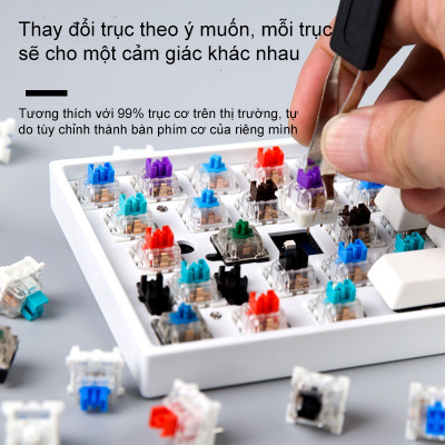 Bàn phím cơ không dây Newmen GM680 - Hàng Chính Hãng 