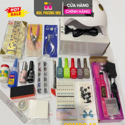 Combo Trọn Bộ Làm Nail Cơ Bản Số 10 Nail Phương Miu Đầy Đủ Dụng Cụ Cho Học Viên Và Người Mới Bắt Đầu Nữ Women