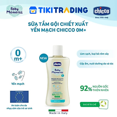 Sữa tắm gội cho bé chiết xuất Yến mạch 0M+ Chicco 200ml
