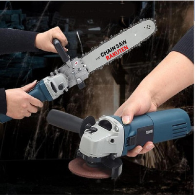 Lưỡi cưa xích RAKUTEN LOẠI 1 gắn máy mài cầm tay, bộ dụng cụ chuyển đổi máy mài thành máy cưa gỗ mini