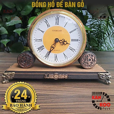 Đồng hồ để bàn KANKOO gỗ, điểm nhạc chuông cổ 3 bài nhạc , phiên bản HOÀI CỔ, bảo hành 24 tháng