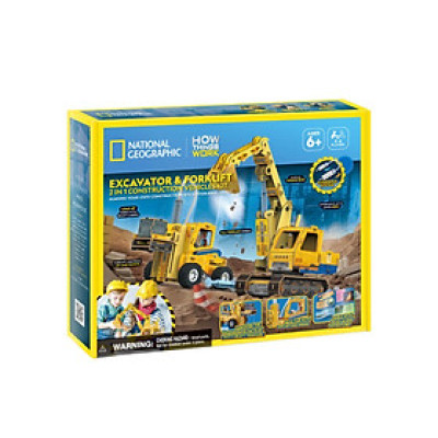 Đồ Chơi Mô Hình Lắp Ráp Máy Xúc Và Xe Nâng Nat Geo STEAM DS1131h