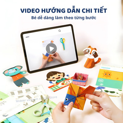 Sticker cho bé dán hình 3 cấp độ Mideer Let’s Play With Stikers