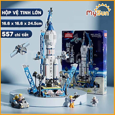 Bộ đồ chơi lắp ráp ghép mô hình tàu con thoi, tên lửa vũ trụ cho bé MySun
