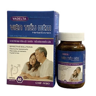 ￼Viên Tiểu Đêm VADELTA Vinaphar- Lọ 40 viên- Giúp bổ thận, ấm bàng quang, tăng cường chức năng thận