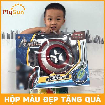 Khiên Captain America đội trưởng Mỹ đồ chơi cho trẻ em khiêng anh hùng siêu nhân chong chóng quay