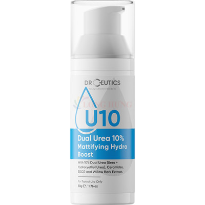 Gel DrCeutics U10 Dual Urea 10% Mattifying Hydro Boost giúp điều tiết dầu nhờn cho da căng bóng (50g) - Hàng chính hãng