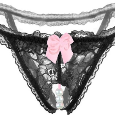 Quần lọt khe nữ đũng bi - đen