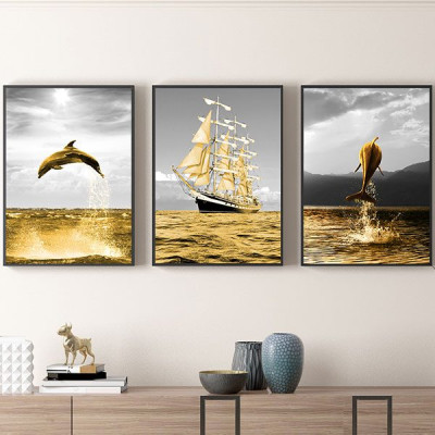 Tranh ghép nghệ thuât vũ điệu biển cả THD01(30x40x3 tấm)