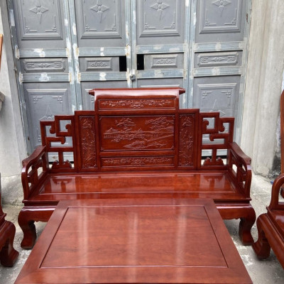 Bộ Bàn Ghế Sơn Thủy Gỗ Hương Đá