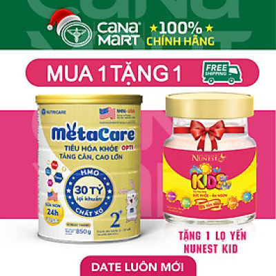 Sữa bột Nutricare Metacare OPTI 2+ giúp bé tiêu hóa khỏe tăng hấp thu (850g)