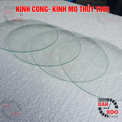 Mặt kính cong- kính thủy tinh mo tròn nhiều cỡ từ 10cm đến 39cm dùng cho đồng hồ treo tường, đồng hồ cổ, đồng hồ cơ các loại