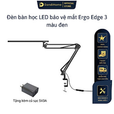 Đèn bàn học bảo vệ mắt DandiHome Ergo Edge chống cận để làm việc, học tập có thể kéo dài và gấp gọn - 3 phiên bản