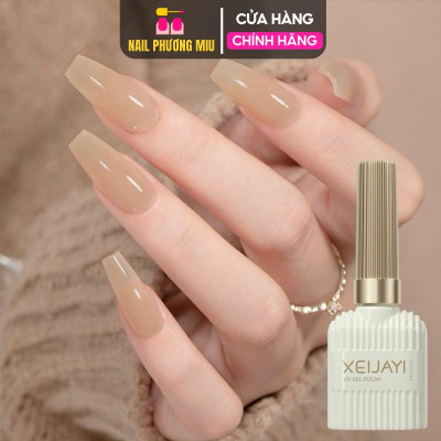Sơn Thạch Lẻ Màu Nâu Nude Số 08 XEIJAYI VENDEENI Sang Trọng Tôn Da Làm Nail Hàn Quốc, Sơn Gel Màu Nâu trà sữa Nude Sáng Trơn Chuẩn Đẹp Nhẹ Nhàng