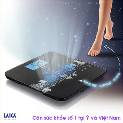 Cân sức khỏe điện tử cảm biến phát sáng LAICA PS1059 - ITALY