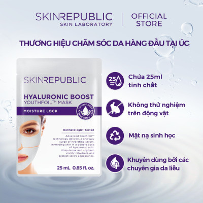 Combo 10 Mặt nạ dưỡng da Skin Republic Hyaluronic Boost Youthfoil Mask 25ml
