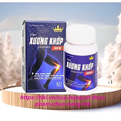 Viên xương khớp  Kingphar New  - Hộp 40 viên - Dưỡng Khớp, Giúp Phục Hồi Cấu Trúc Mô Sụn Khớp