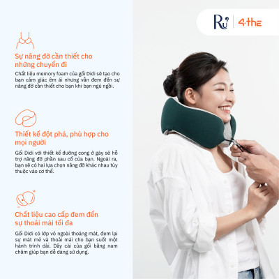 Gối Du Lịch DiDi Nhỏ Gọn và Cao Cấp - Chất Liệu Mút Hoạt Tính - 3 Màu Sắc Đa Dạng