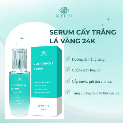 Serum Mychi - serum cấy trắng lá vàng 24k cam kết hàng chính hãng
