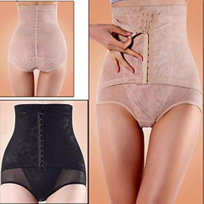 Quần Gen Nịt Bụng  2 lớp màu kem 01