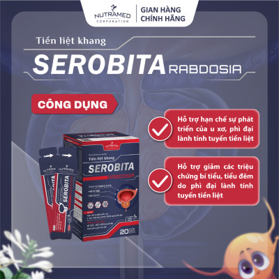Serobita hỗ trợ hạn chế sự phát triển của u xơ, phì đại lành tính tuyến tiền liệt (20 gói) - Nutramed