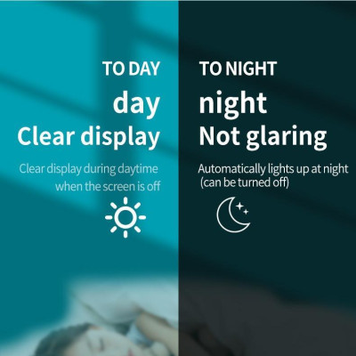 [Hàng chính hãƞg] Đồng Hồ Báo Thức Điện Tử Để Bàn Màn Hình LCD Đa Chức Năng Thời Gian Lịch Báo Thức Nhiệt Độ Decor Decor Phòng Trang trí nhà (tặng kèm pin)