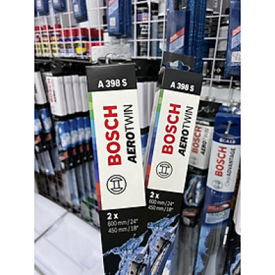Gạt Mưa BOSCH AeroTwin Euro Set A398S Kích thước 24/60cm – 18/45cm | Dành cho Xe Mazda CX-5 và Mazda 6
