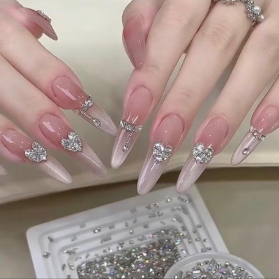 Đá Mini Tạo Hình Tim Bướm Siêu Sáng Chân Bằng, Mix Kiểu Size Khoảng 100 Viên Gắn Móng, Hình Giọt Sương, Tam Giác Siêu Xinh Phong Cách Hàn Quốc