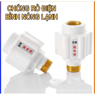 Bộ 2 Van Chống Giật Bình Nóng Lạnh – Ren Đồng Chịu Nhiệt, Chống Rò Điện Hiệu Quả, Loại Tốt