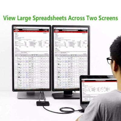 Ugreen UG4025440254TK 1M màu Đen Bộ chia 1 ra 2 màn hình cao cấp - HÀNG CHÍNH HÃNG