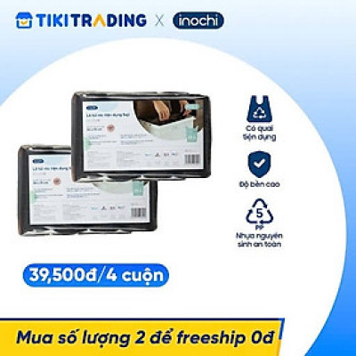 Lô 4 cuộn túi rác tiện dụng Inochi - Soji : 25 Lít (54 x 70cm)