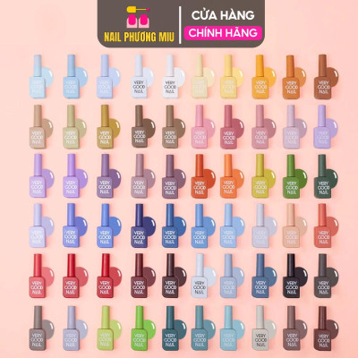 Set Sơn Gel Very Good Nail 60 Màu Chai 15ml, Đậm Đặc Sánh Mịn, Lên Màu Chuẩn Bền, Tặng Bảng Màu, Base Và Top Cao Cấp Nữ Women